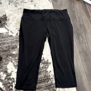 RBX Black Calf Length Spandex Leggings
